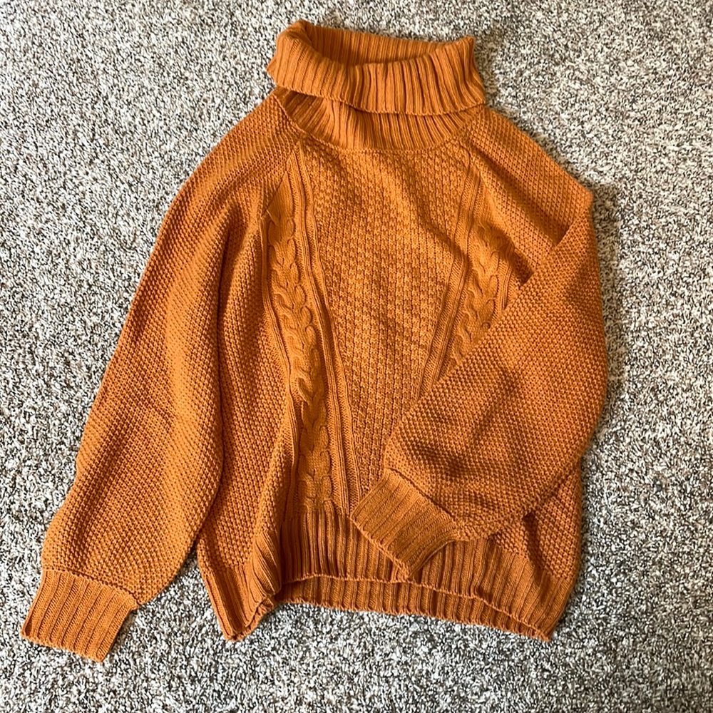 Pumpkin orange turtle neck sweater. Charlotte Russe. Size medium